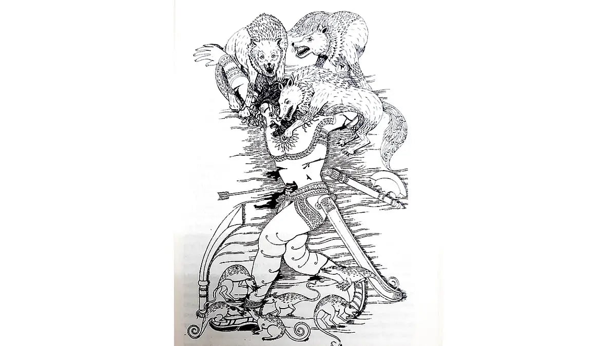 Fallen glory: An illustration from Anand Neelakantan’s Asura - null