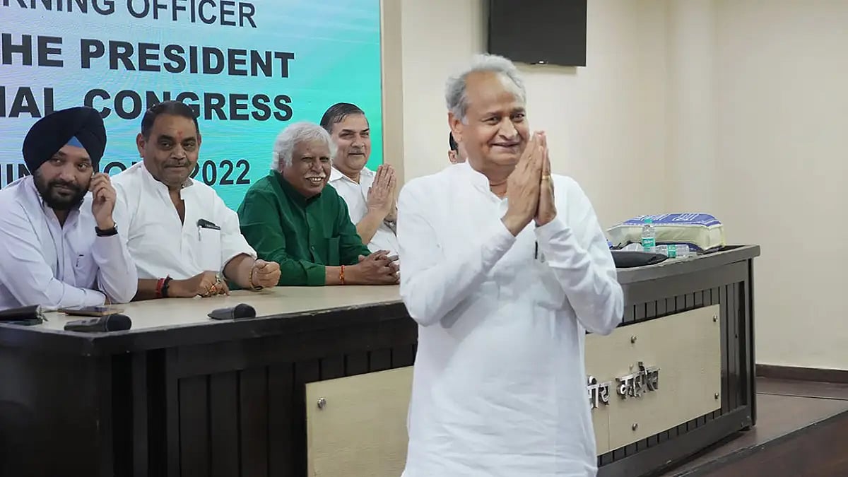 Congress prez polls: Ashok Gehlot at AICC headquarters 