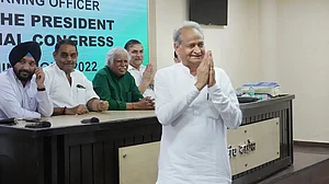 Congress prez polls: Ashok Gehlot at AICC headquarters