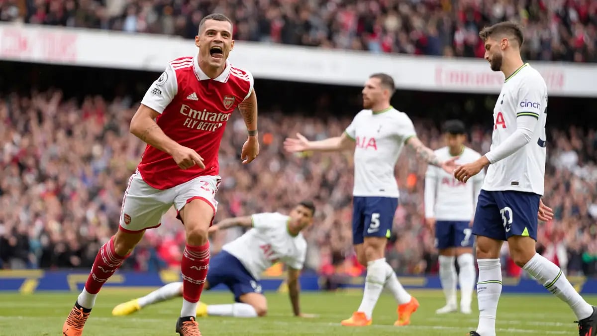 Arsenal's Granit Xhaka was again the focal point as the Gunners tasted victory over their rivals.