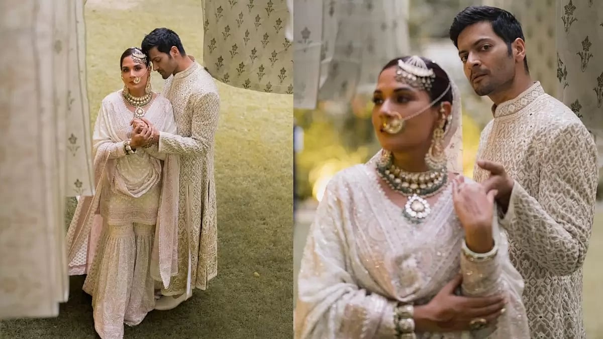 Richa Chadha and Ali Fazal during their Lucknow celebrations