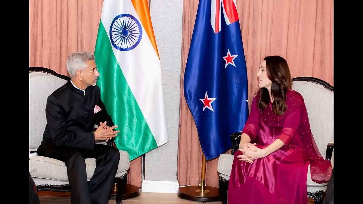 External Affairs Minister with New Zealand PM Jacinda Ardern.