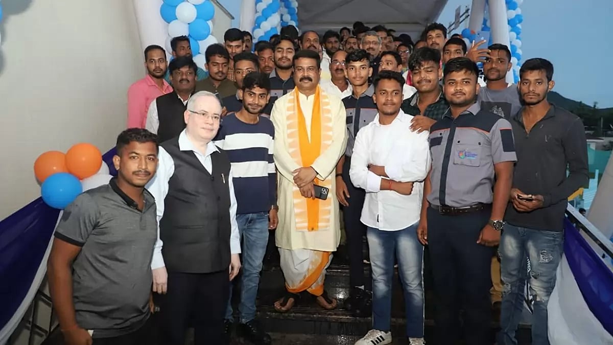 Dharmendra Pradhan in Bhubaneswar