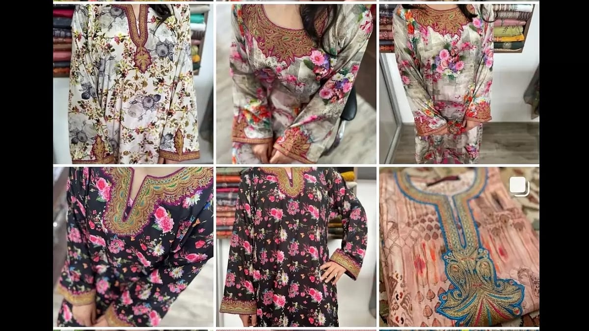 Screen grab from Kashmiri designer Sadia Mufti's Instagram page Hangers The Closet
