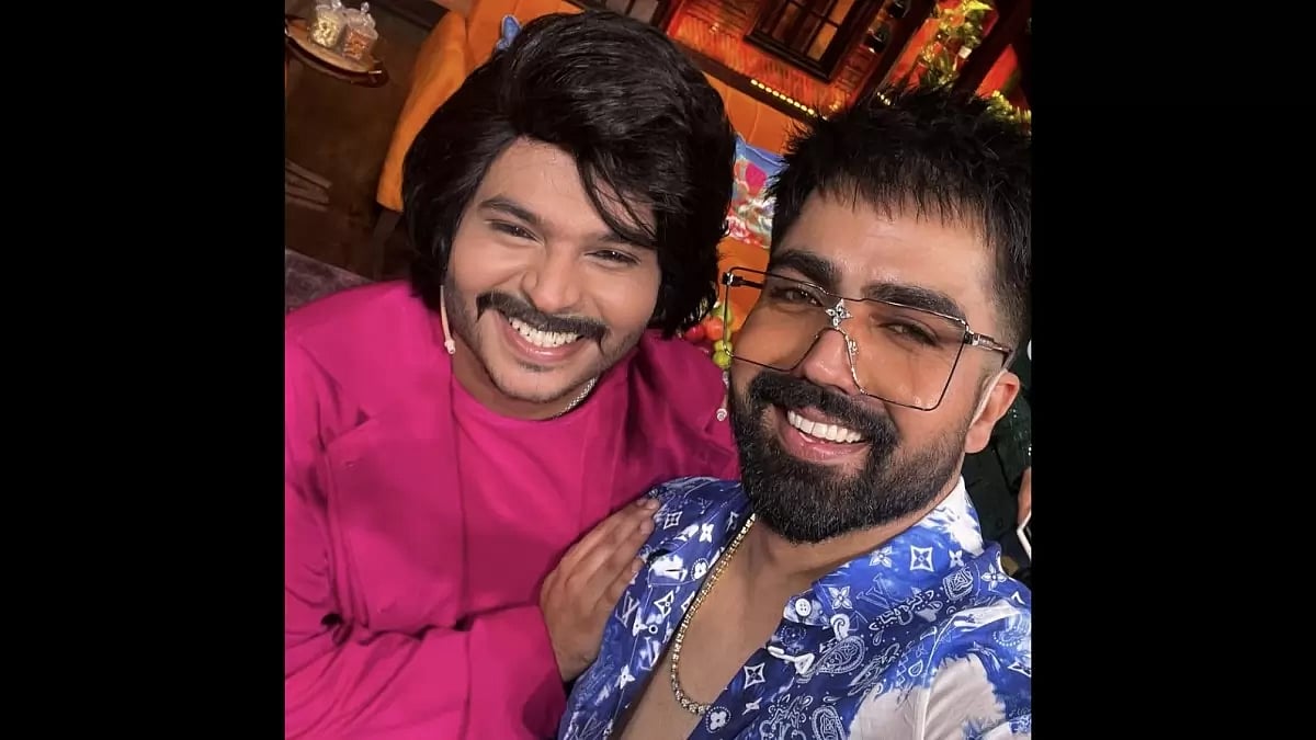 Siddharth Sagar with Harrdy Sandhu on 'The Kapil Sharma Show'