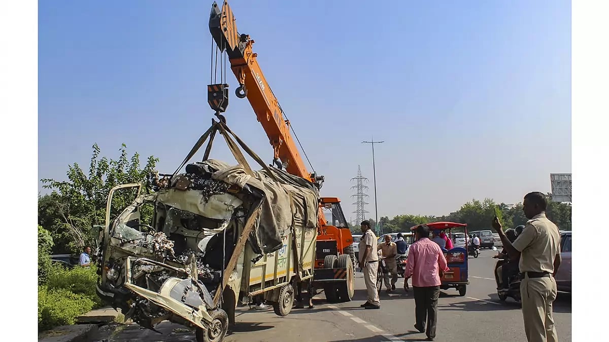 Road accident in Gurugram