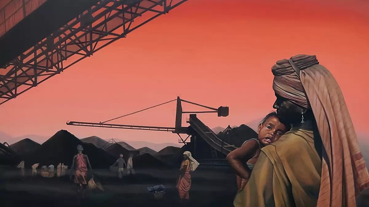 Stuck in a dust bowl: Artwork titled The Black Truth (2017) by Ranjeet Singh, courtesy Gallery APRE 