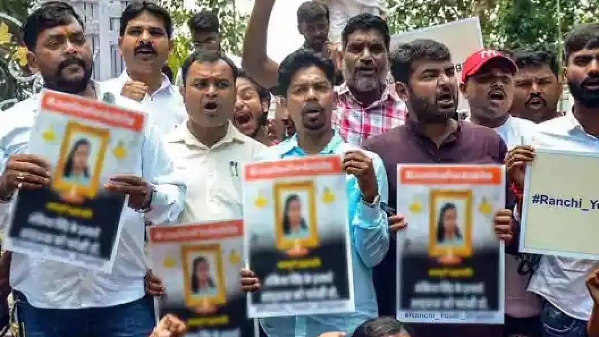 Protest sparks after death of a class 12 student in Dumka