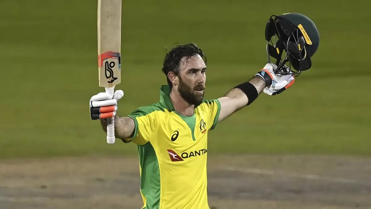 Glenn Maxwell became the third Australian to complete a century of sixes in T20Is.
