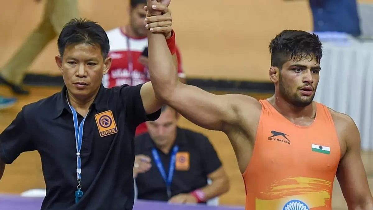 23-year-old Sajan Bhanwala clinched the bronze medal in men's 77kg category.
