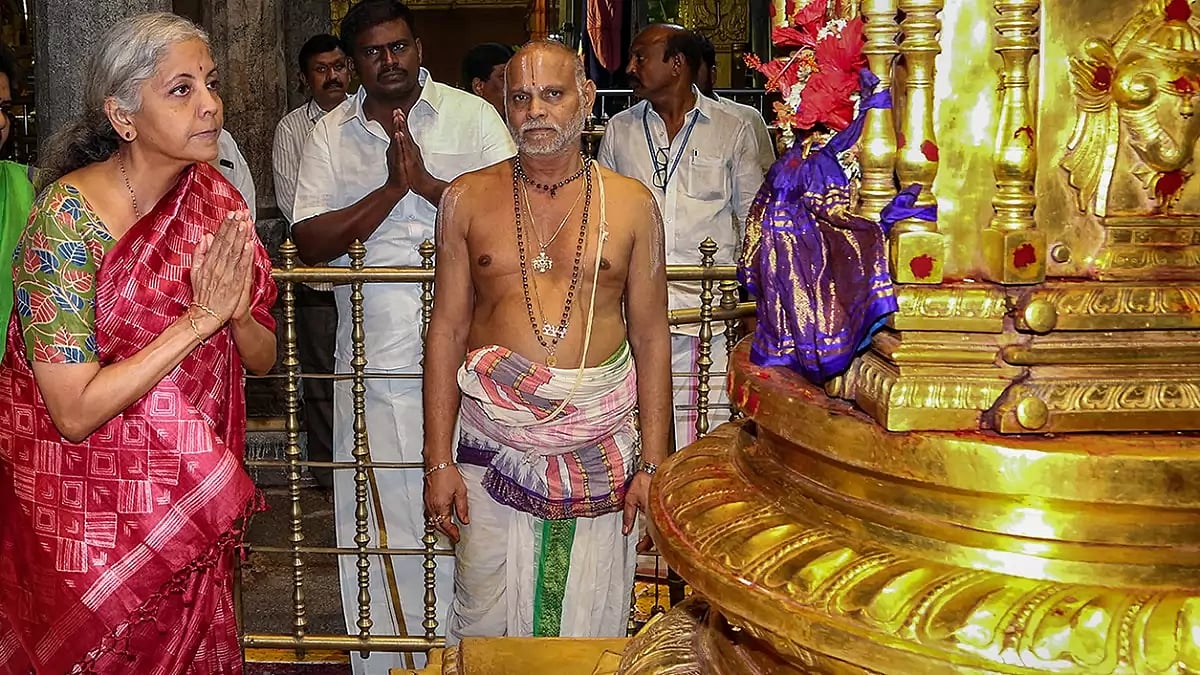 Nirmala Sitharaman in Tirupati
