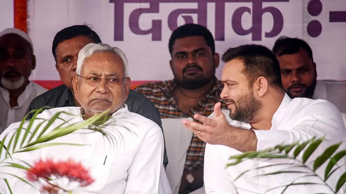 Nitish Kumar with Tejashwi Yadav