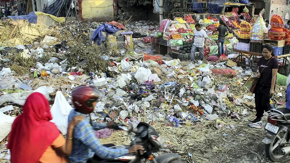MCG workers on strike in Gurugram