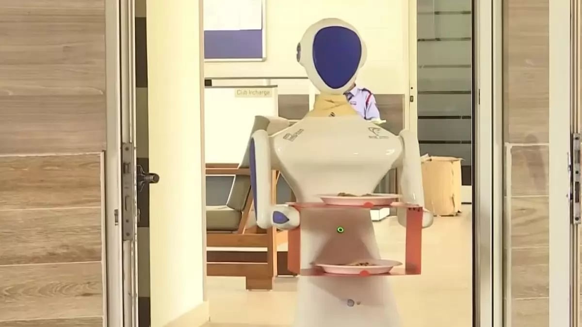 Robots at Jaipur Diwali party 