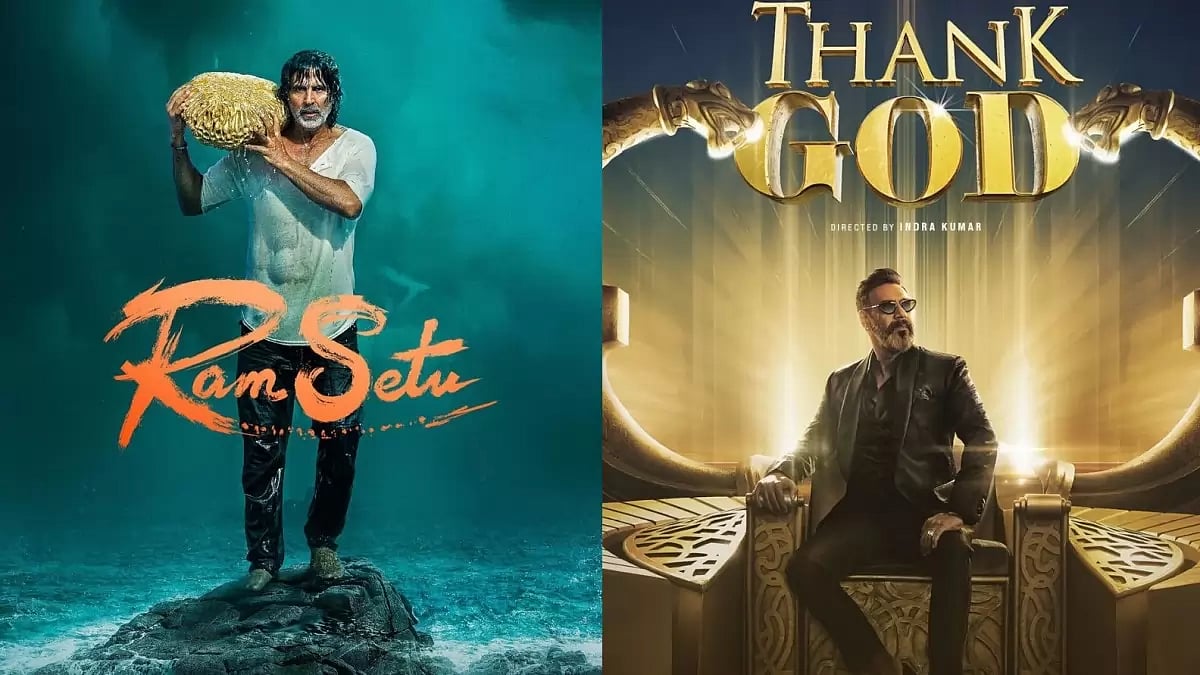Posters of Ram Setu and Thank God