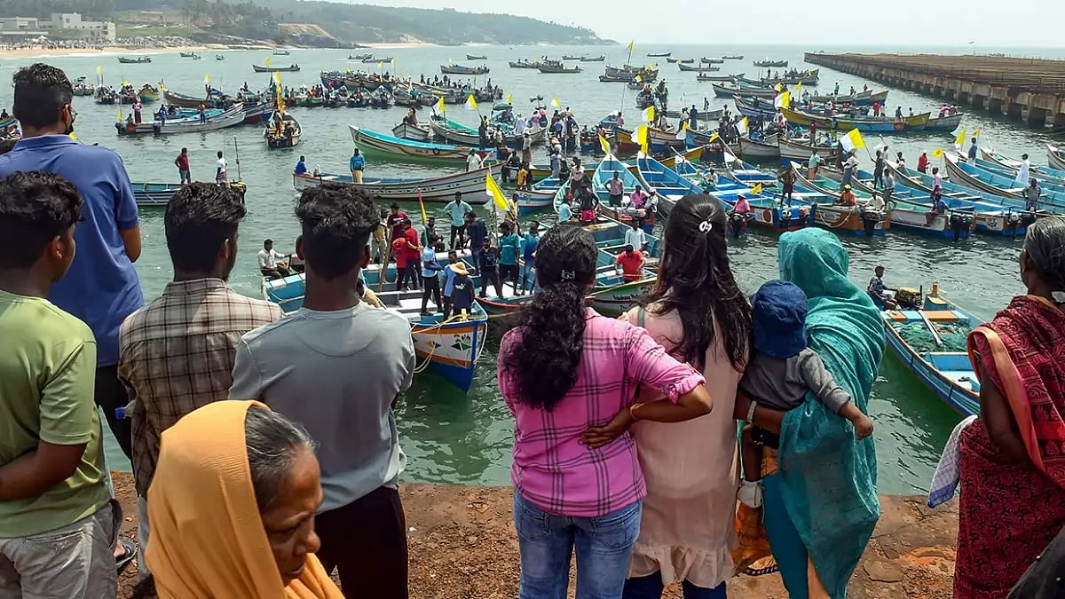 Protest against Adani port project at Vizhinjam 