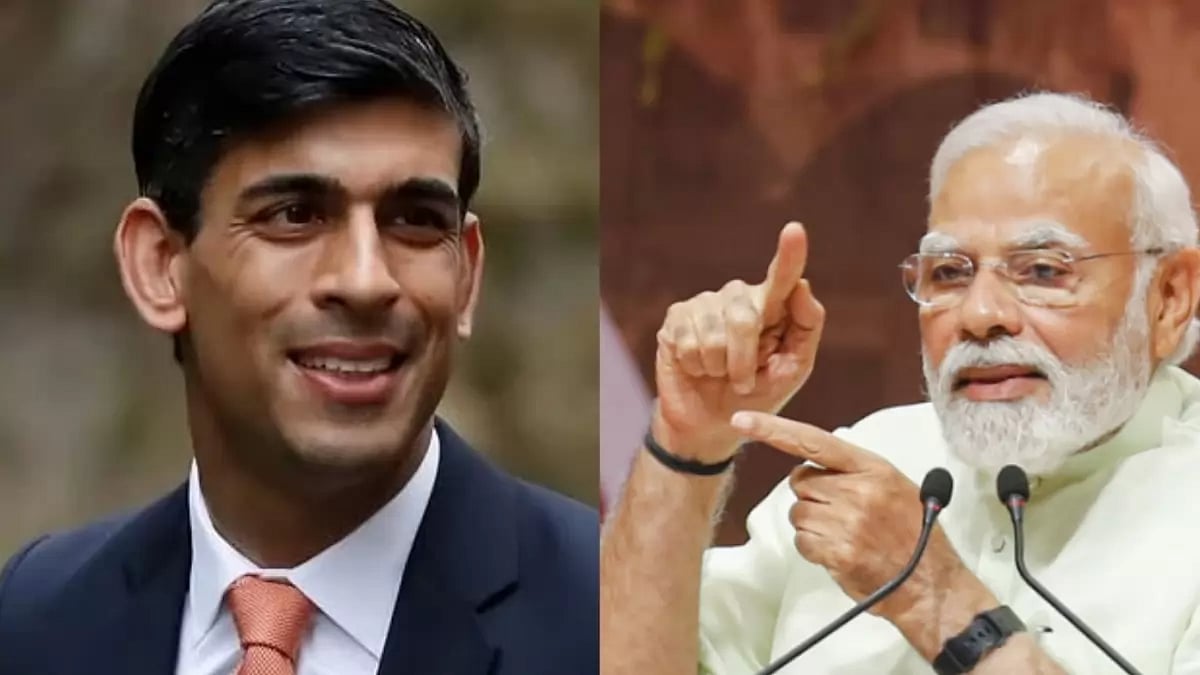 UK Prime Minister Rishi Sunak and PM Narendra Modi