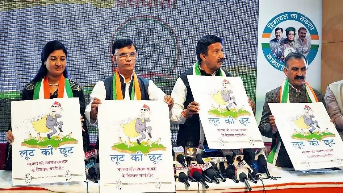 Congress released 'corruption charge sheet' against BJP's Jairam Thakur-led Himachal government