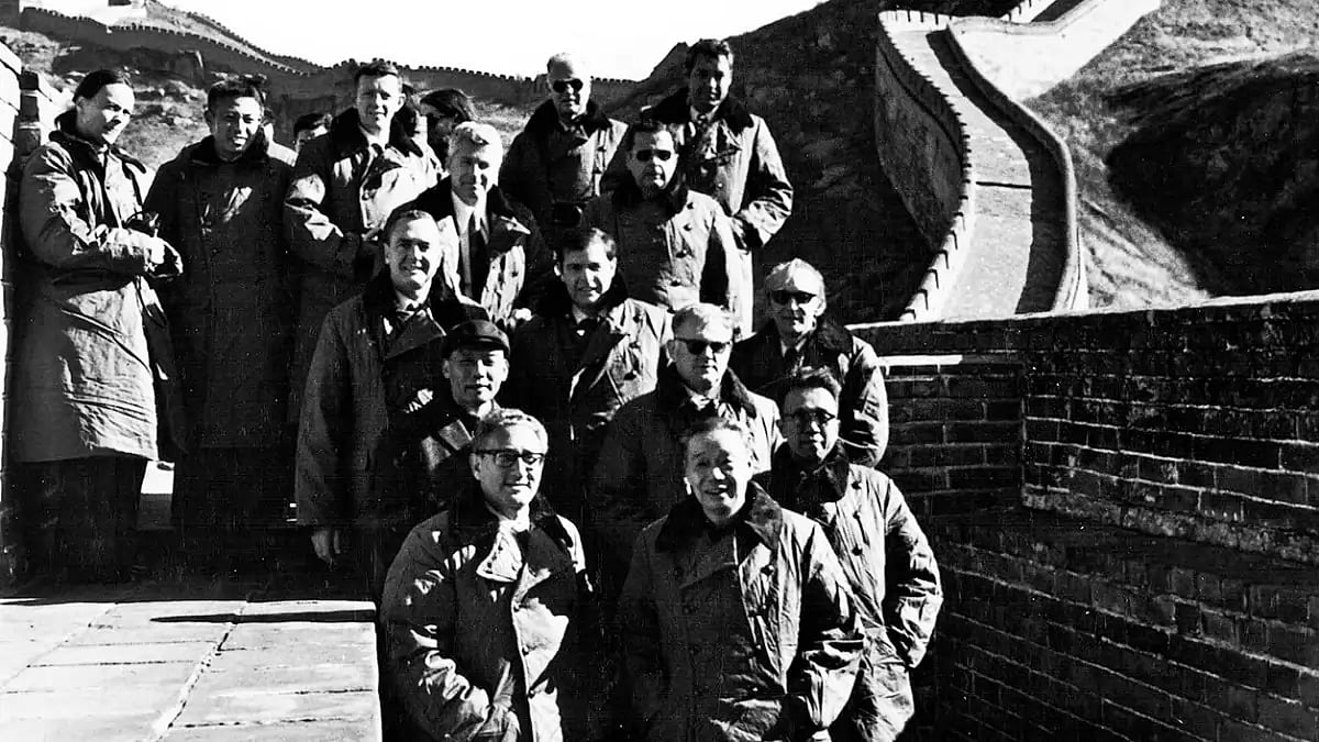The first time: US Delegation at the Great Wall of China 
