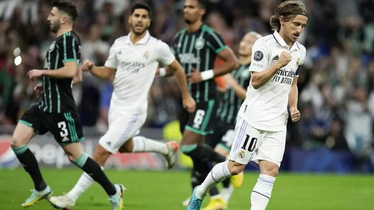 Luka Modric was on the scoresheet as Real Madrid thrashed Celtic.