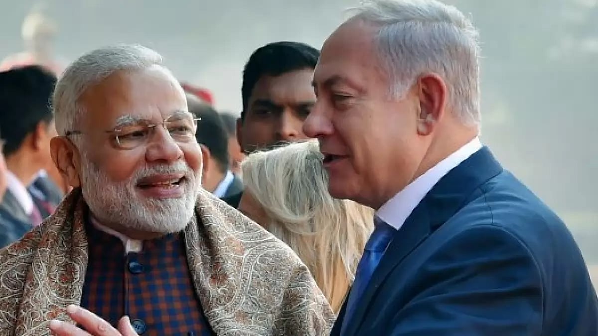 PM Modi with Israeli PM Benjamin Netanyahu