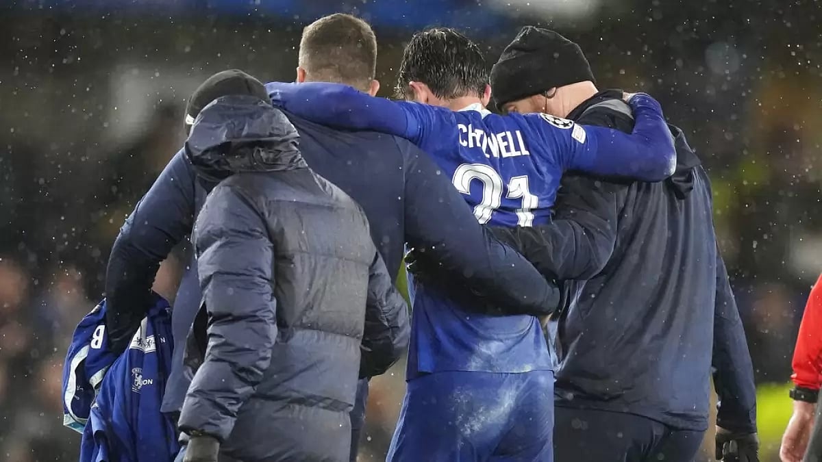 Chilwell suffered an injury during Chelsea's Championship League match against Zagreb on Wednesday.