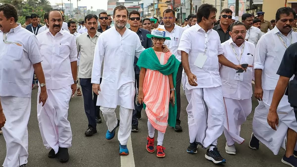 Congress leader Rahul Gandhi at Bharat Jodo yatra