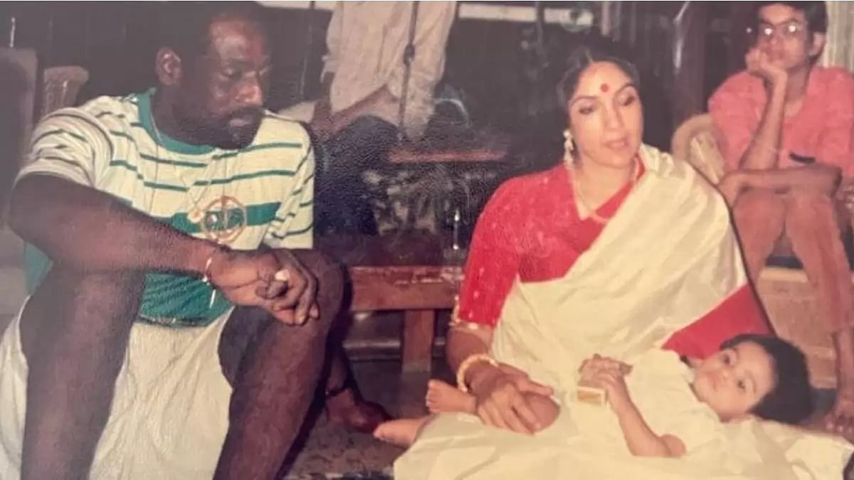Masaba Gupta with Neena Gupta and Viv Richards