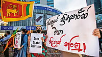 Colombo Diary: Unsettled Ease Angry middle class: A protest in Colombo