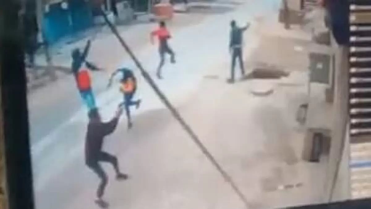 A screengrab of the CCTV footage in Kotkapura market on Thursday morning.