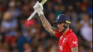 Alex Hales starred in England's win over India with a 47-ball 86.