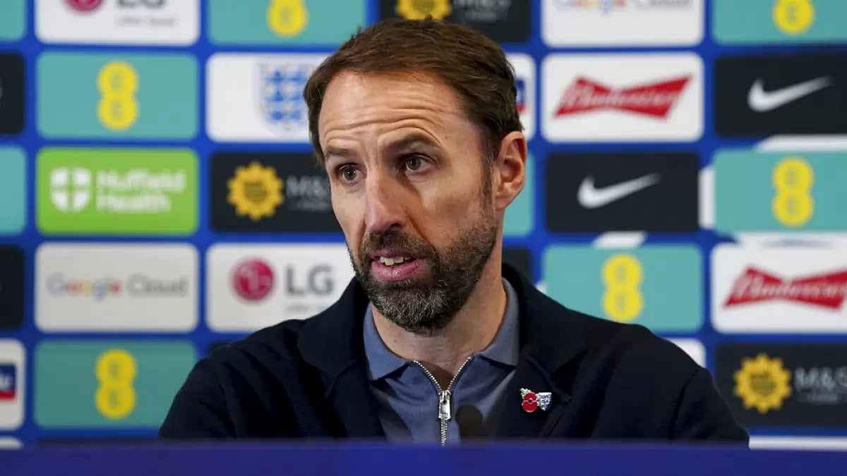 England's manager Gareth Southgate during his team's World Cup 2022 squad announcement on Thursday.