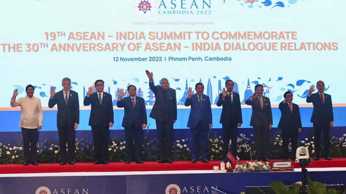 Vice President of India, Jagdeep Dhankhar, at the 19th ASEAN-India Summit