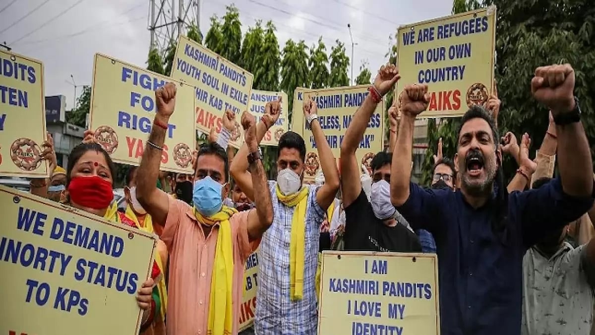 Kashmiri Pandit groups protest in New Delhi entered its 182nd day on Saturday.