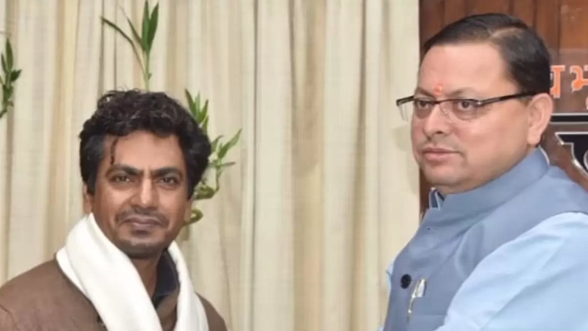 Nawazuddin Siddiqui and Uttarakhand CM Dhami 