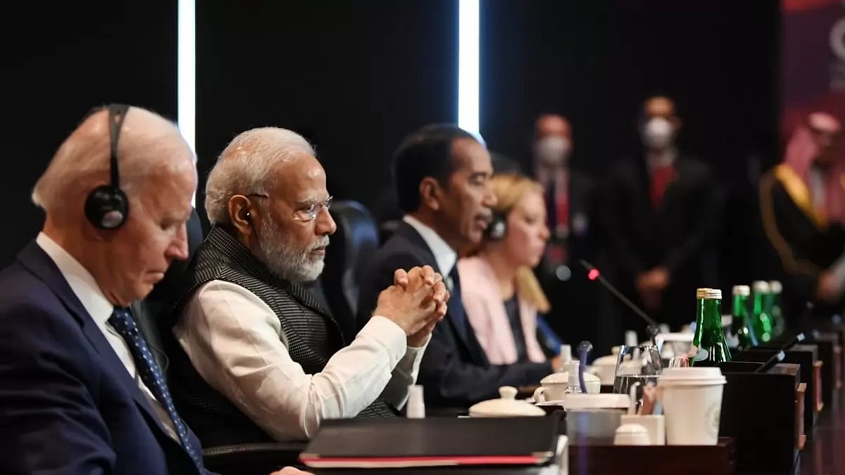 PM Modi with President Biden and other leaders at the G20 Summit in Bali, Indonesia