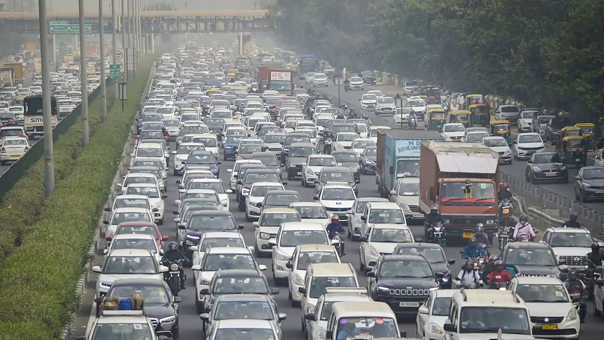Traffic jam in Gurugram
