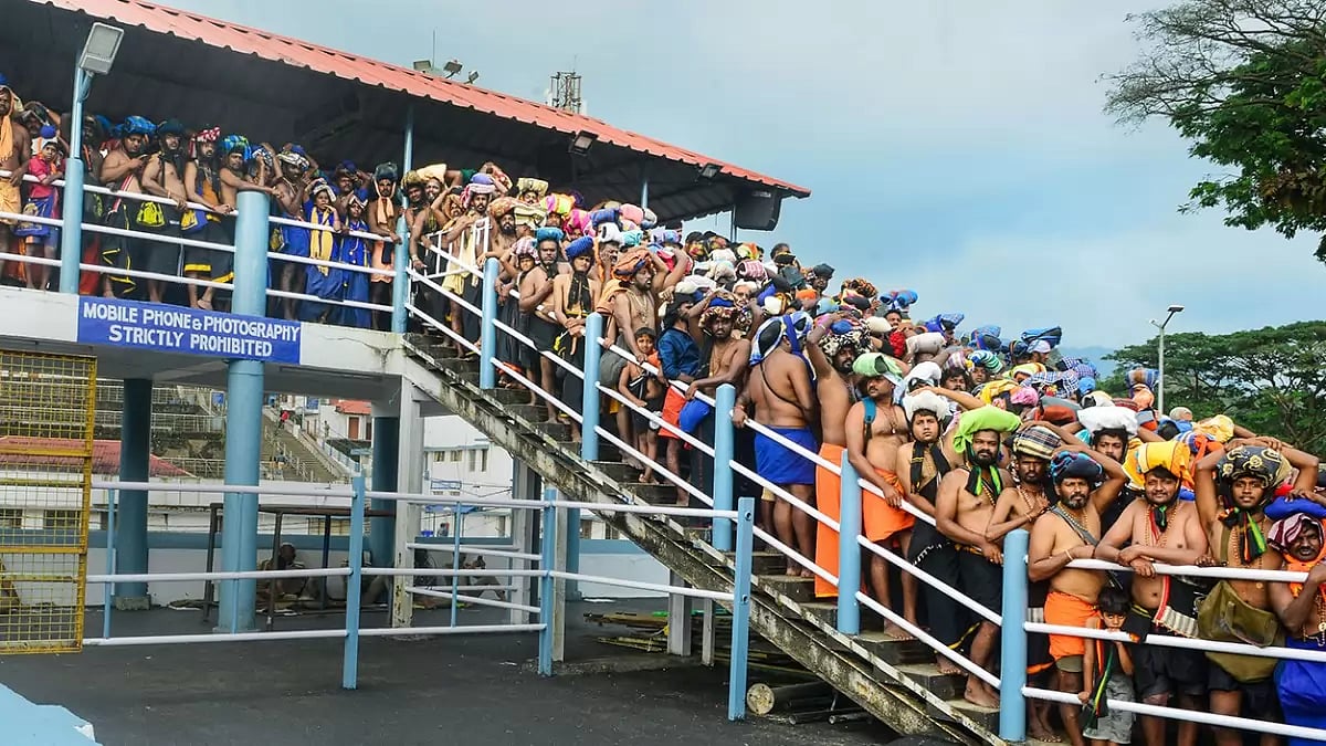 Lord Ayyappa devotees at Sabarimala