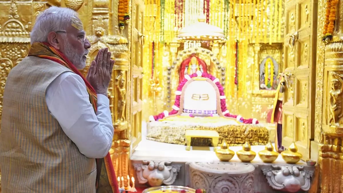 PM Narendra Modi at Somnath temple