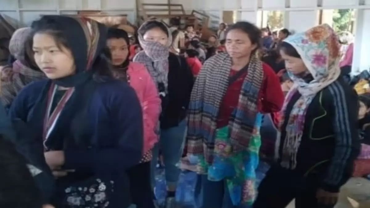 The Bangladeshi Kuki-Chin-Mizo people who fled  to Mizoram