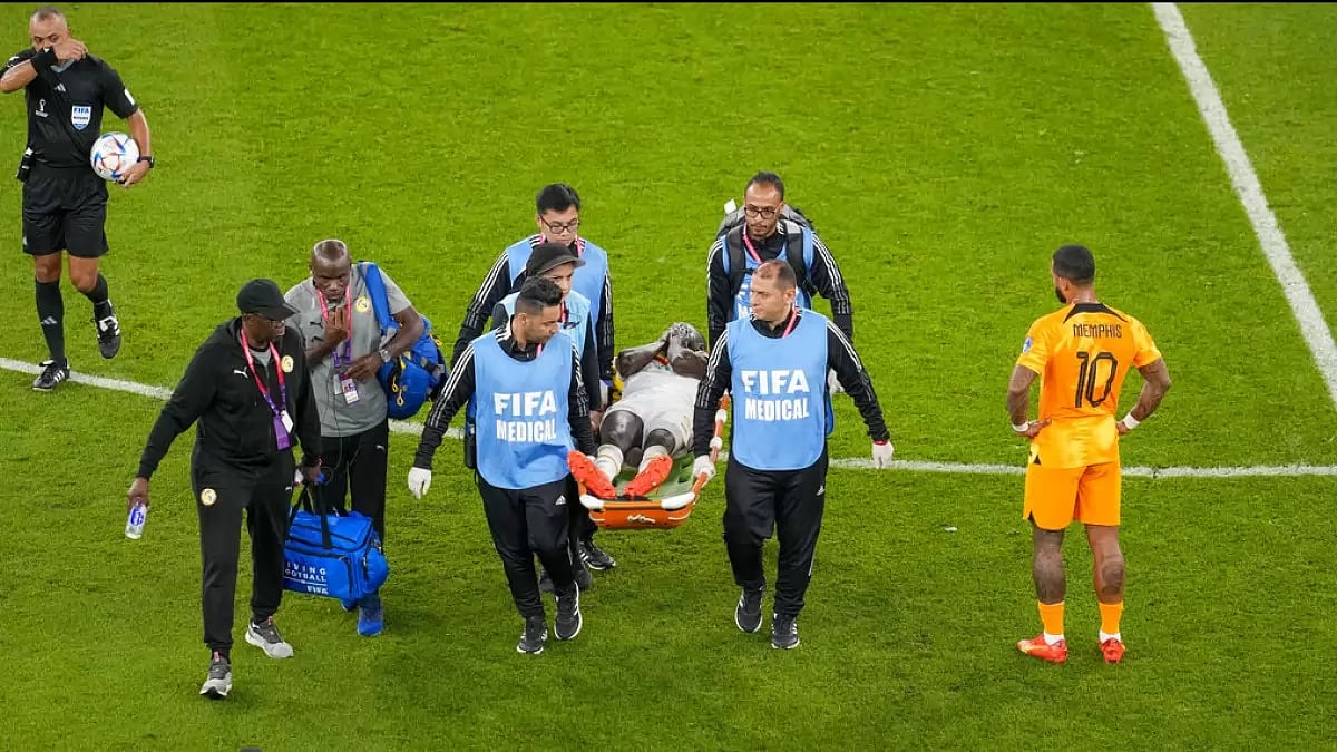 Kouyate was stretchered off in the game against Netherlands on Monday.