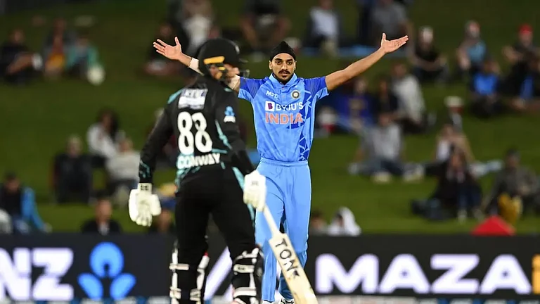 Arshdeep Singh celebrating a wicket - AP