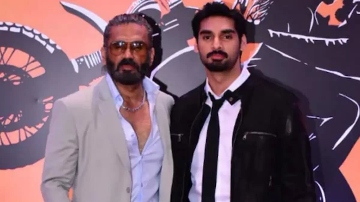 Suniel Shetty with son Ahan Shetty