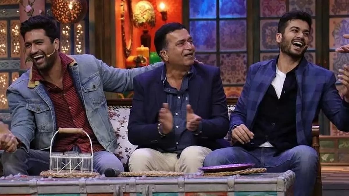 Vicky Kaushal and Sunny Kaushal with father Sham Kaushal