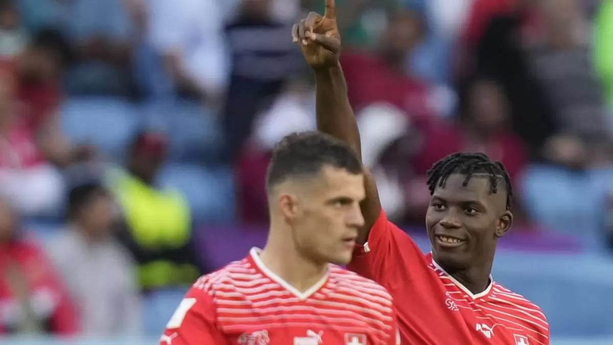 Breel Embolo scored in the 48th minute to give SUI the lead.