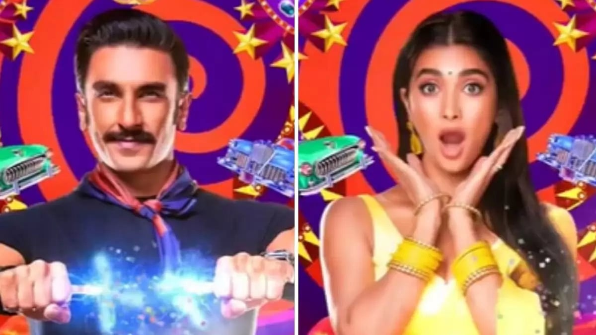 Ranveer Singh and Pooja Hegde in the 'Cirkus' teaser