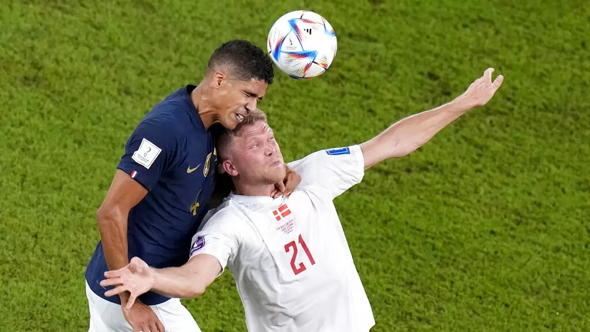 Varane, left, stood out with his slick passing and his excellent positional play.