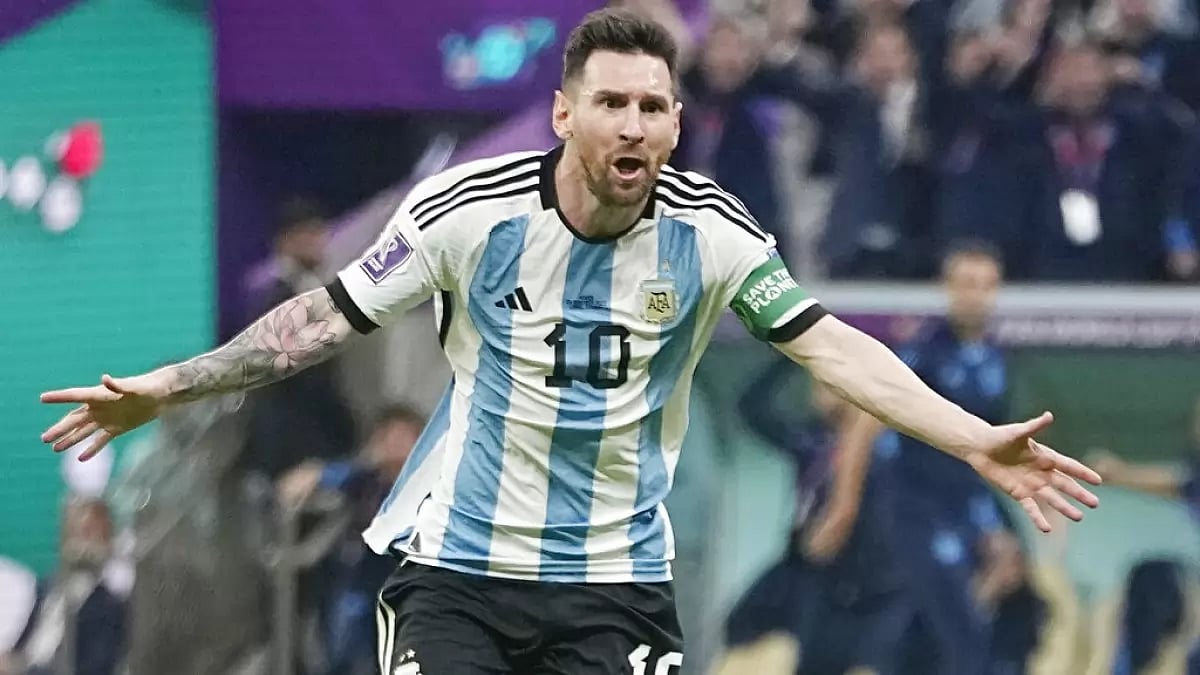 Messi has scored twice for Argentina in the group stages