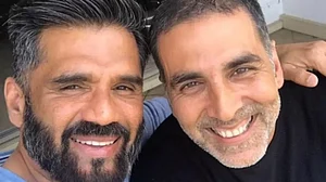 Suniel Shetty with Akshay Kumar