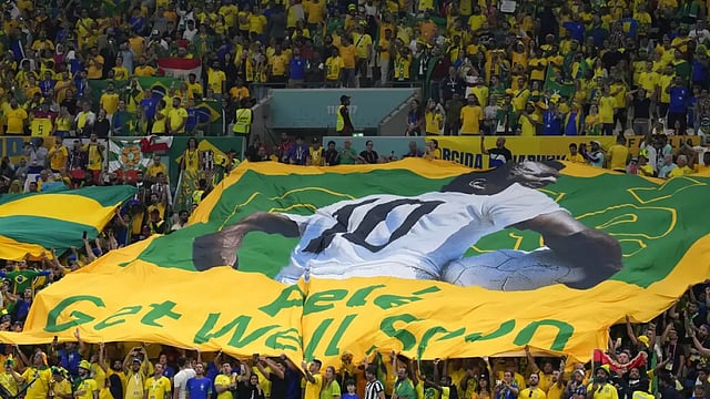 FIFA World Cup 2022: Fans At Lusail Stadium Wish Speedy Recovery To Brazil Legend Pele